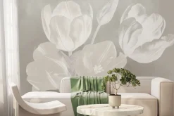 Fototapeta: Kwiaty tulipanów w delikatnej scenerii