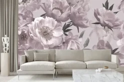 Fototapeta: Kwieciste tło z piwoniami