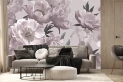 Fototapeta: Kwieciste tło z piwoniami