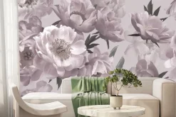 Fototapeta: Kwieciste tło z piwoniami