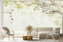 Fototapeta: Kwitnące drzewo z białymi kwiatami