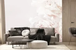 Fototapeta: Kwitnące pastelowe kwiaty piwonii