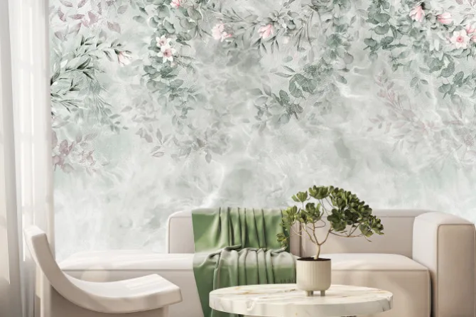 Fototapeta: Kwitnące zielone pnącza