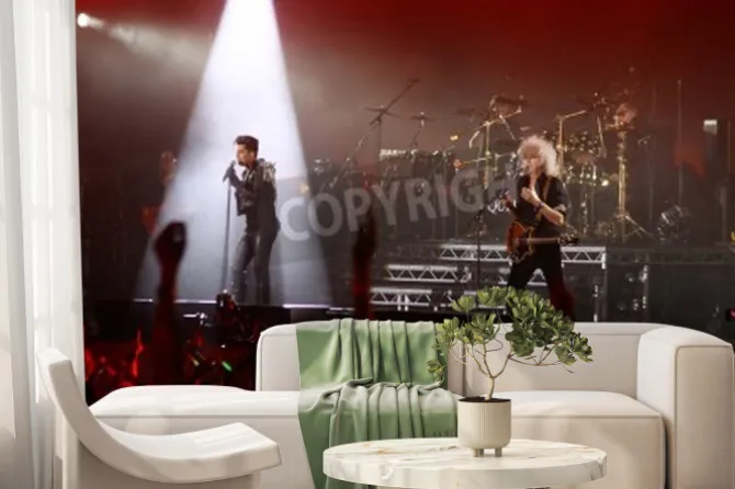 Fototapeta: Kyiv, ukraine - june 30, 2012: queen with adam lambert perform