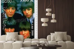 Fototapeta: Laos - około 2000 stempel drukowane w laosie pokazuje beatles