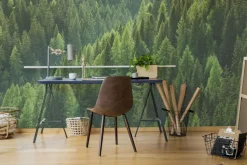 Fototapeta: Las iglasty krajobraz z lotu ptaka