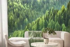 Fototapeta: Las iglasty krajobraz z lotu ptaka