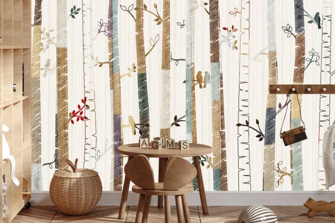 Fototapeta: Las w stylu vintage