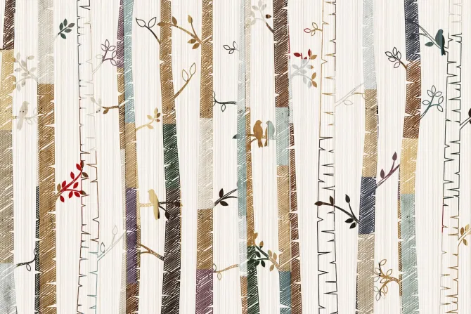 Fototapeta: Las w stylu vintage