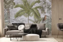 Fototapeta: Last tropikalny dżungla z egzotycznym ptakiem