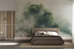 Fototapeta: Lasy tropikalny w gęstej mgle