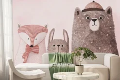 Fototapeta: Leśne zwierzęta w akwarelowym stylu