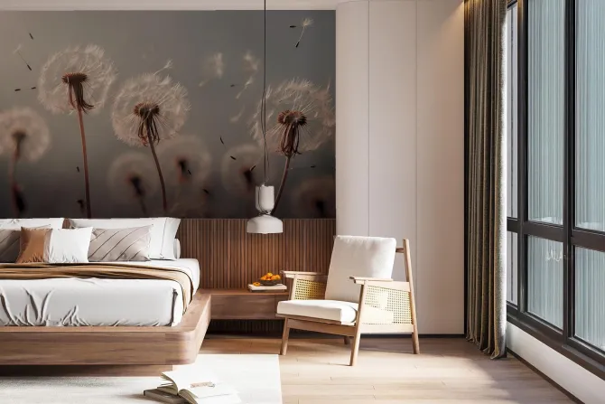 Fototapeta: Letnia łąka z dmuchawcami