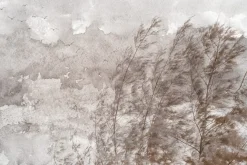 Fototapeta: Liściaste drzewa na wietrze wśród ptaków