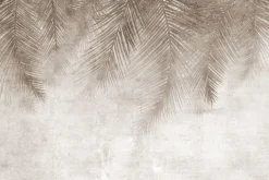 Fototapeta: Liście palmy zwisające z góry w odcieniach brązu