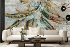 Fototapeta: Liście wzór w stylu industrialnym