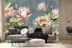 Fototapeta: Lilie wodne i zielone liście