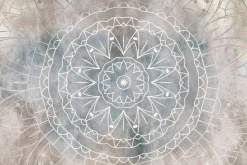 Fototapeta: Linie tworzące mandale na niebieskim tle