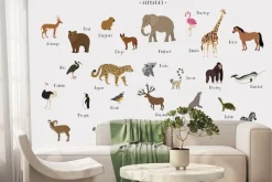 Fototapeta: Litery alfabetu i zwierzątka dziecięcy wzór