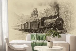 Fototapeta: Lokomotywa parowa w stylu vintage