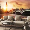 Fototapeta: Londyn o zachodzie słońca z widokiem na big ben