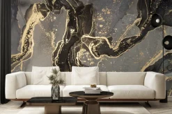 Fototapeta: Luksusowa abstrakcyjna tekstura marmuru ze złotawymi akcentami