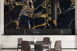 Fototapeta: Luksusowy złoty czarny kamień marmur wzór