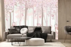 Fototapeta: Magiczny las z jednorożcami i wróżkami