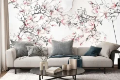 Fototapeta: Magnolia biało różowe kwiaty