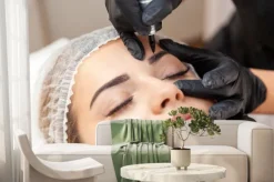 Fototapeta: Makijaż permanentny brwi - zabieg w salonie piękności