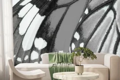 Fototapeta: Makro zbliżenie na teksturę skrzydła motyla szczegółowa fotografia