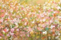 Fototapeta: Malowana łąka z kolorowymi kwiatami