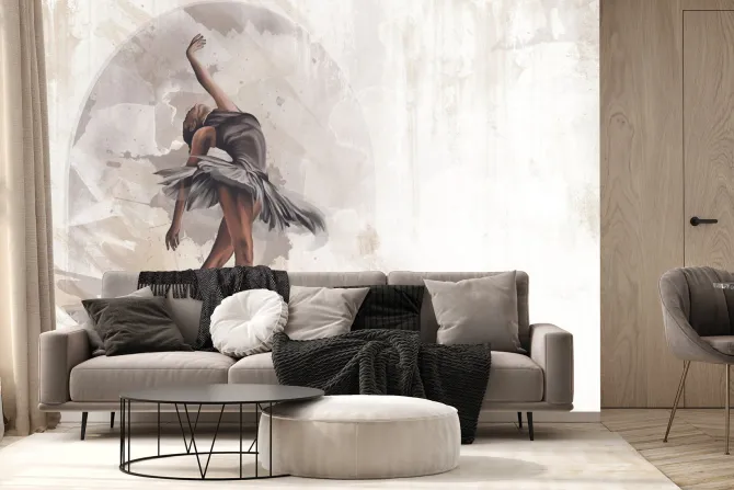 Fototapeta: Malowana kobieta tańcząca balet