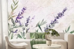 Fototapeta: Malowana lawenda akwarela
