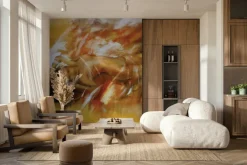 Fototapeta: Malowana subtelna sylwetka kobiety