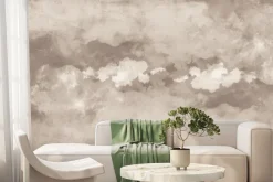 Fototapeta: Malowane beżowe chmury