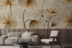 Fototapeta: Malowane kwiaty w stylu glamour