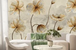 Fototapeta: Malowane kwiaty w stylu glamour