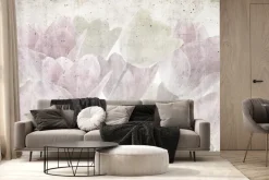 Fototapeta: Malowany bukiet delikatnych tulipanów