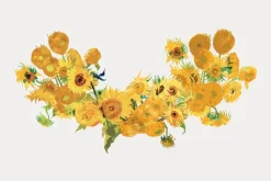 Fototapeta: Malowany bukiet ze słonecznikami