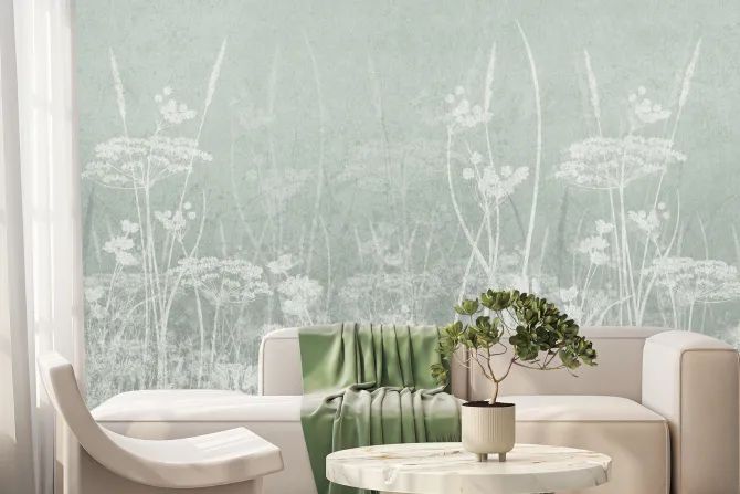 Fototapeta: Malowany wzór pola na jasnym tle