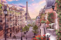 Fototapeta: Malownicza panorama paryża z wieżą eiffla