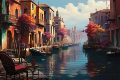 Fototapeta: Malowniczy pejzaż miasta wenecja