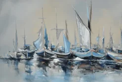 Fototapeta: Malowniczy wzór z żaglówkami na wodzie