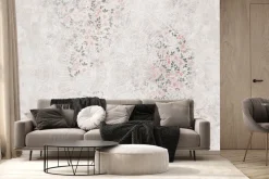 Fototapeta: Mandala na jasnym tle wśród kwiatów