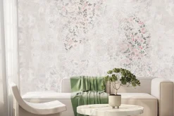 Fototapeta: Mandala na jasnym tle wśród kwiatów