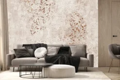 Fototapeta: Mandala na jasnym tle wśród kwiatów