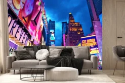 Fototapeta: Manhattan nocą pejzaż miejski