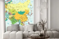 Fototapeta: Mapa polityczna azji