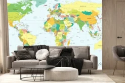 Fototapeta: Mapa świata - bardzo szczegółowe ilustracji wektorowych.